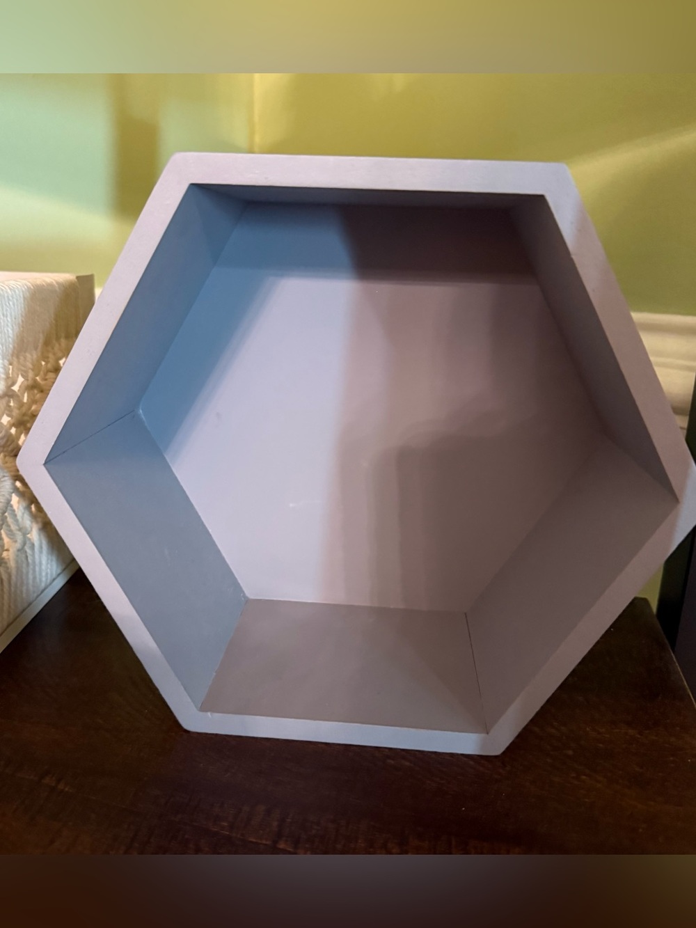 Wall Hexagon Shelf — Light blue / dusty blue